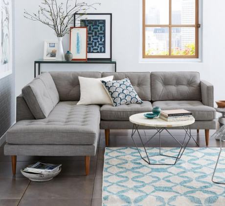 Grey corner Sofa Set