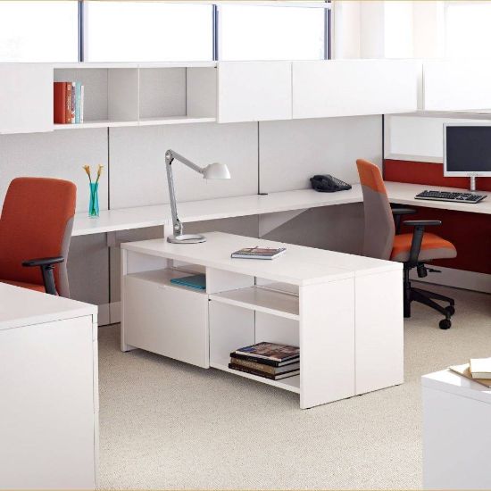 White colour office furniture