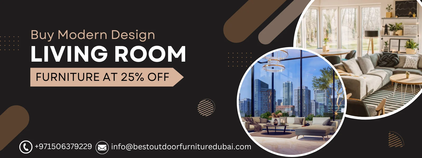 Modern design living room furniture in Dubai