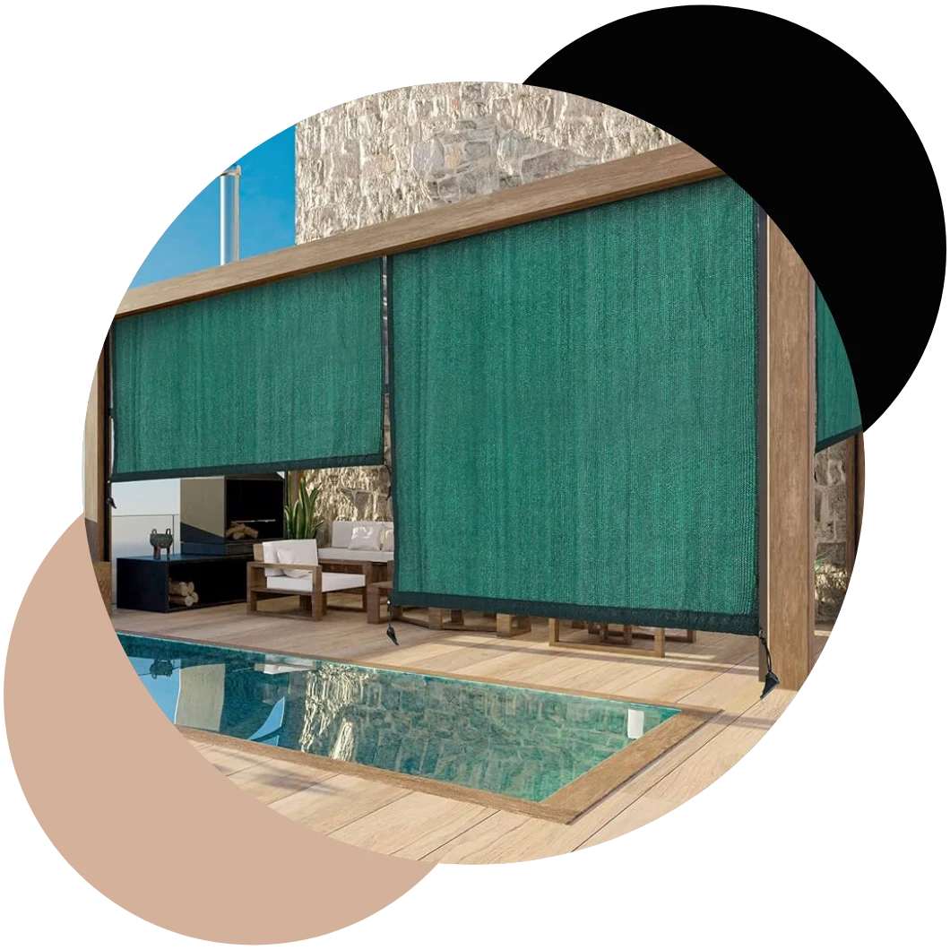 Modern design green Outdoor blinds