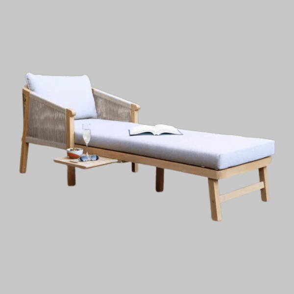 Long Single Chaise with Cushions