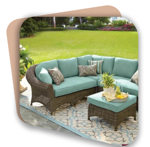 Upholstery service for wicker furniture