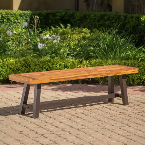 outdoor wooden bench for garden