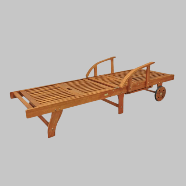 Wood Long Reclining Single Chaise