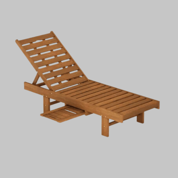 Wooden Long Reclining Single Chaise