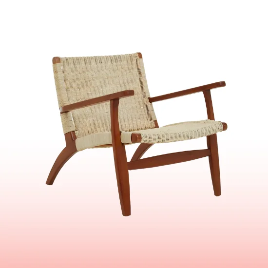 Woven Chair with wooden frame