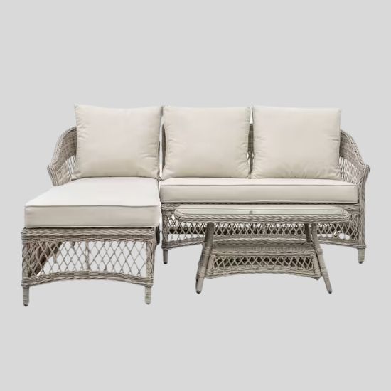 3-Seater Garden Chaise Lounging Set