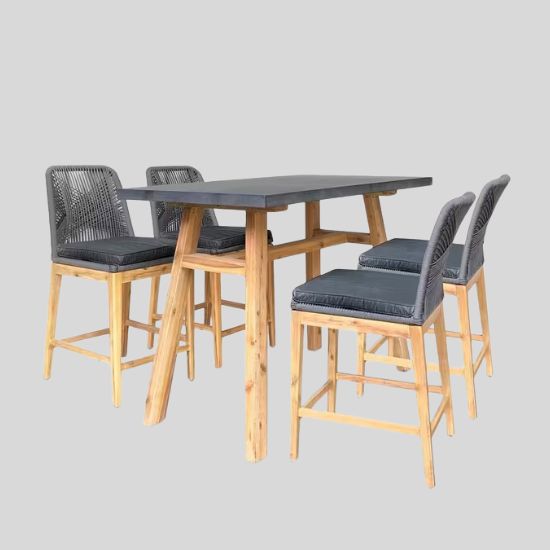 4-Seater Garden Bar Table & Stools Set