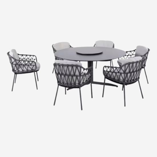 6-Seater Dining Set With Round Table