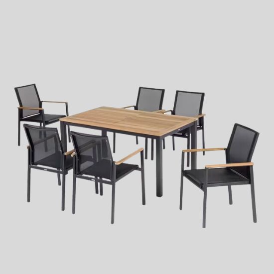 6-Seater Teak Wood Garden Dining Set