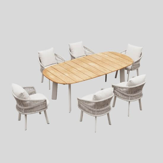 Aio Dining Set White