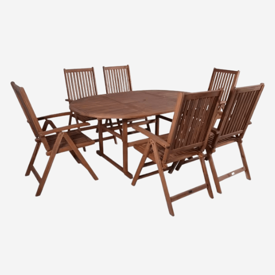 Dining Table & Reclining Chairs Set