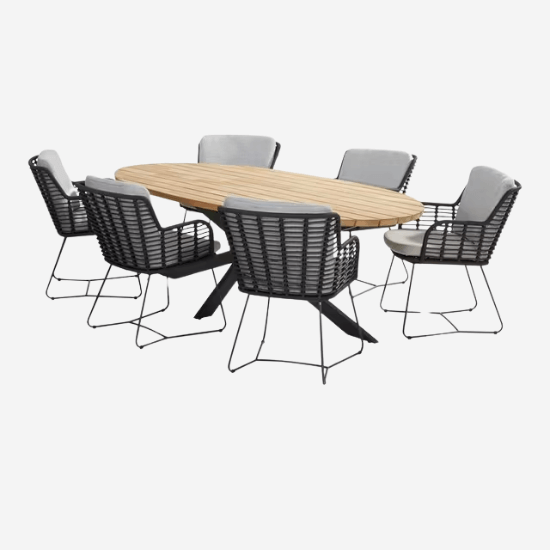 Ellipse 6-Seater Garden Dining Set