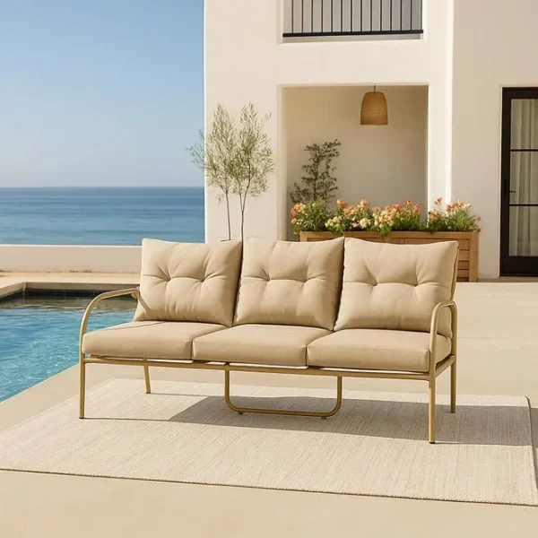 Outdoor Sofa Set 3+2+1+1 with coffee table - cream