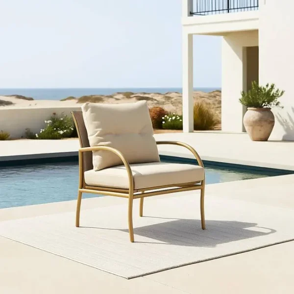 Outdoor Sofa Set 3+2+1+1 with coffee table - cream