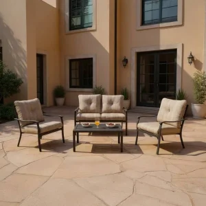 outdoor sofa set 2+1+1+coffee table -brown