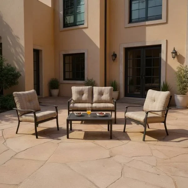 outdoor sofa set 2+1+1+coffee table -brown