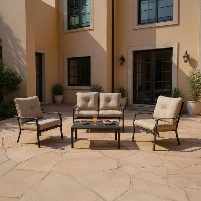 outdoor sofa set 2+1+1+coffee table -brown