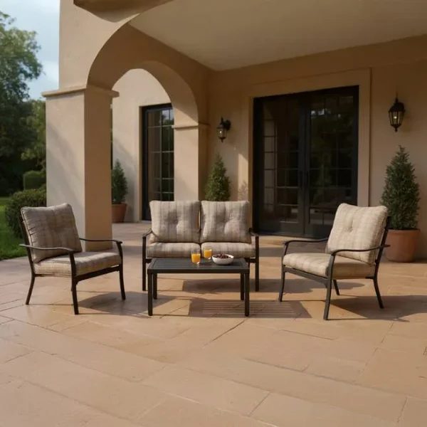 outdoor sofa set 2+1+1+coffee table -brown1
