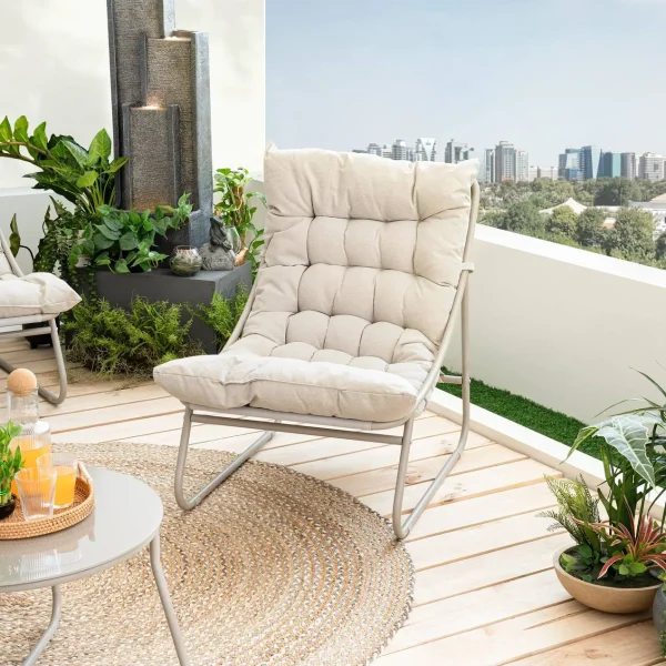 outdoor sofa set 2+1+1+coffee table - cream